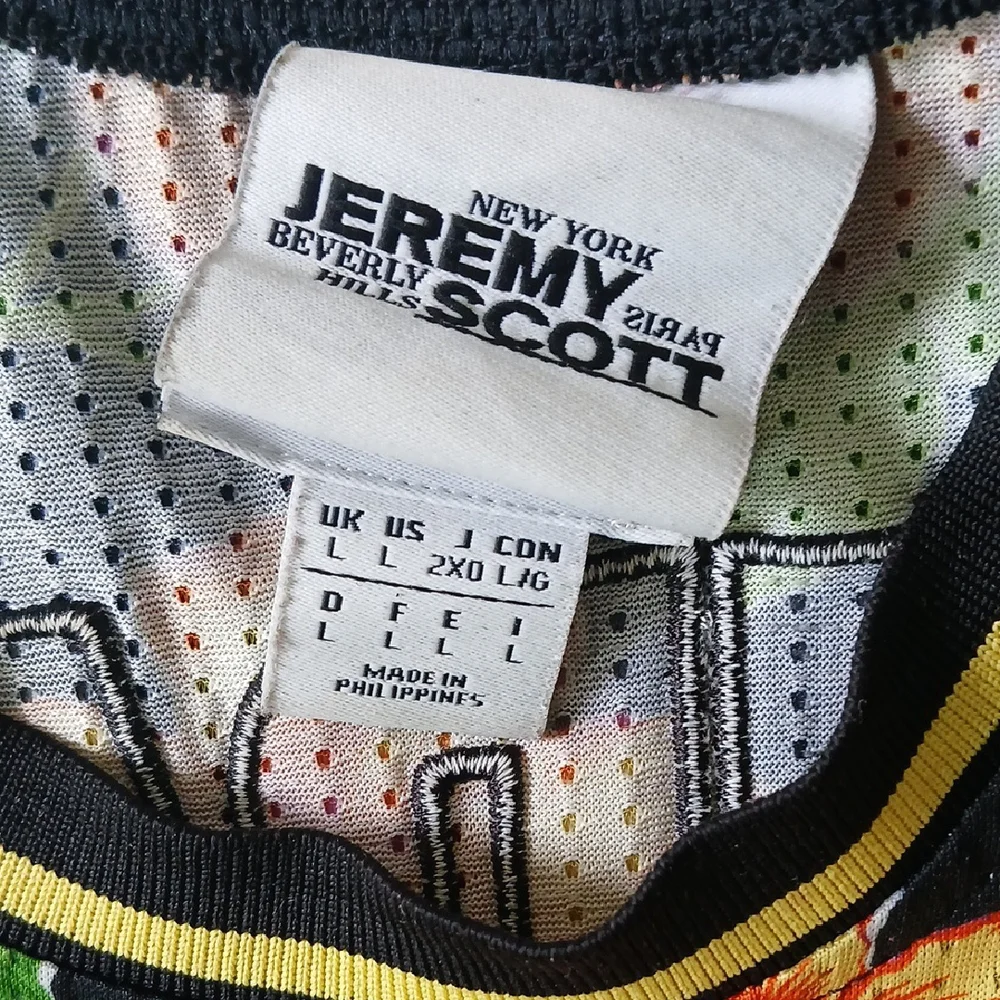 Jeremy Scott x Adidas Floral Leopard Jersey - Black, Orange, Green - Picture 3 of 7